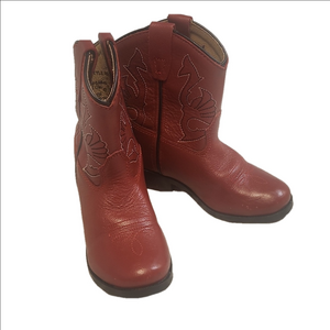 Masterson Boot Co, red leather cowgirl boots, size 6.5